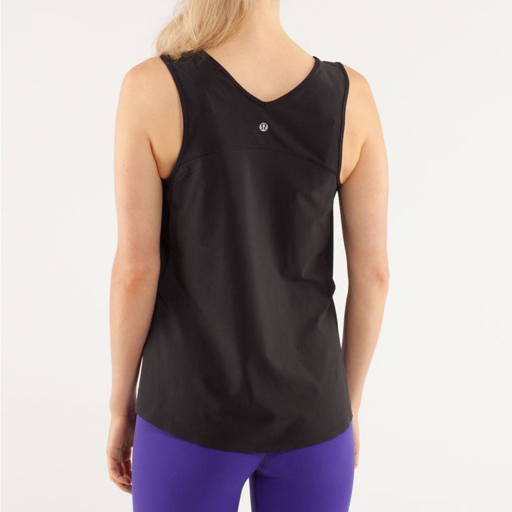 Lululemon Run Split Singlet Tank Top Black Women Size 8